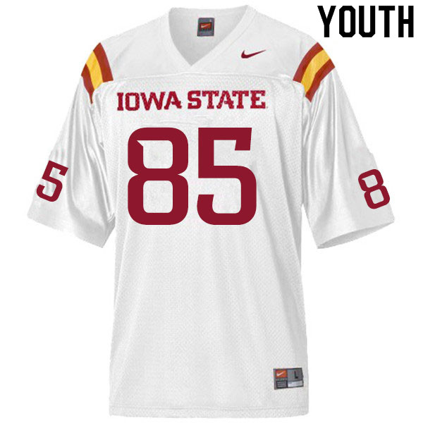 Youth #85 Aidan Bitter Iowa State Cyclones College Football Jerseys Sale-White